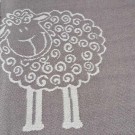 Bomullspledd med sauemotiv, 140×190 cm thumbnail