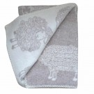 Barnepledd 90×130 cm, beige med sauemotiv thumbnail