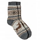 Ullsokker med reinsdyrmotiv str. 34–36 thumbnail