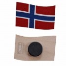 Magnet Norsk flagg i tre 5,5×3,5 cm thumbnail