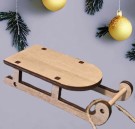 Juleslede i tre Beige L12xB5xH2.8 cm thumbnail