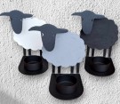 Spegels  telysholder i smijern sau hvit 13 cm thumbnail
