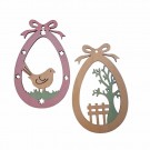 Påskeegg i tre Rosa & Grønn thumbnail