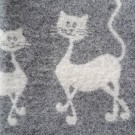 Ullpledd med kattemotiv 130 x 200 cm thumbnail