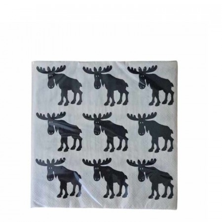 Papirservietter Elg 33×33 cm 20 stk