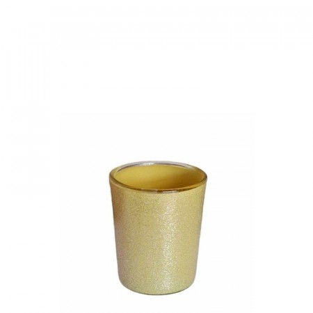 Telysholder i glass - gull, 6 cm