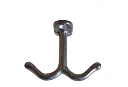 Ankerkrok i aluminium matt krom, 75×55 mm