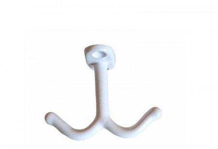 Ankerkrok i aluminium hvit, 75×55 mm