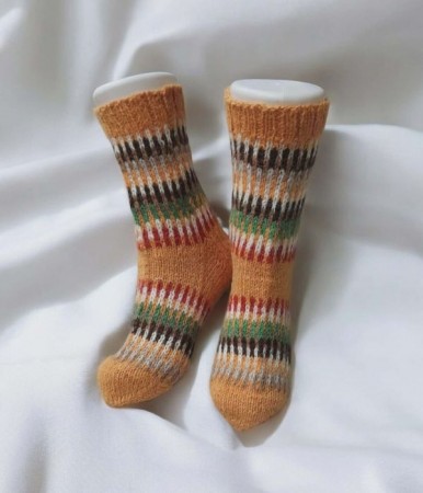 Ullsokker til dame str. 39–40, oransje