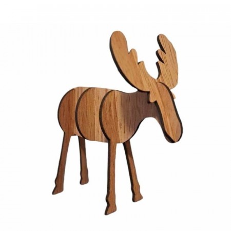 Elg i naturtre 9 cm
