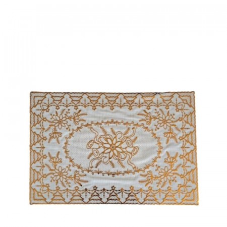 Spisebrikke med julemotiv  30×45 cm  - beige og gull