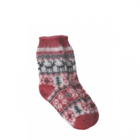 Ullsokker med julemotiv str. 37–39 