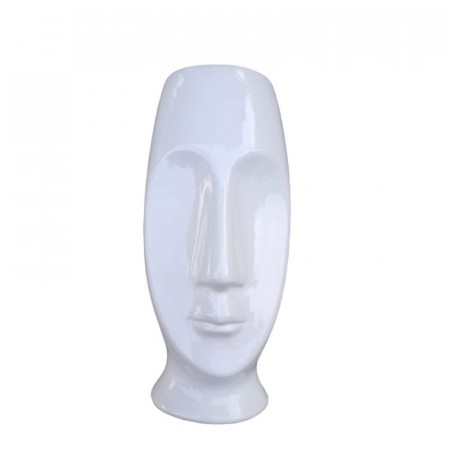 Vase ansikt hvit, 20 cm
