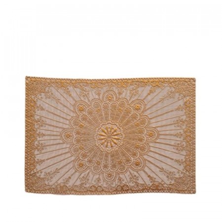 Spisebrikke 30×45 cm - beige og gull